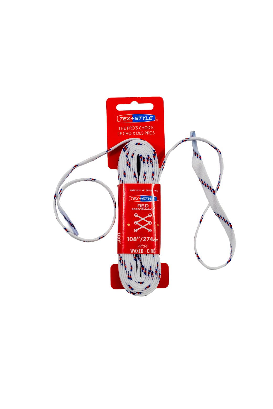 Tex-Style RED Performance Skate Laces – Wide Wax