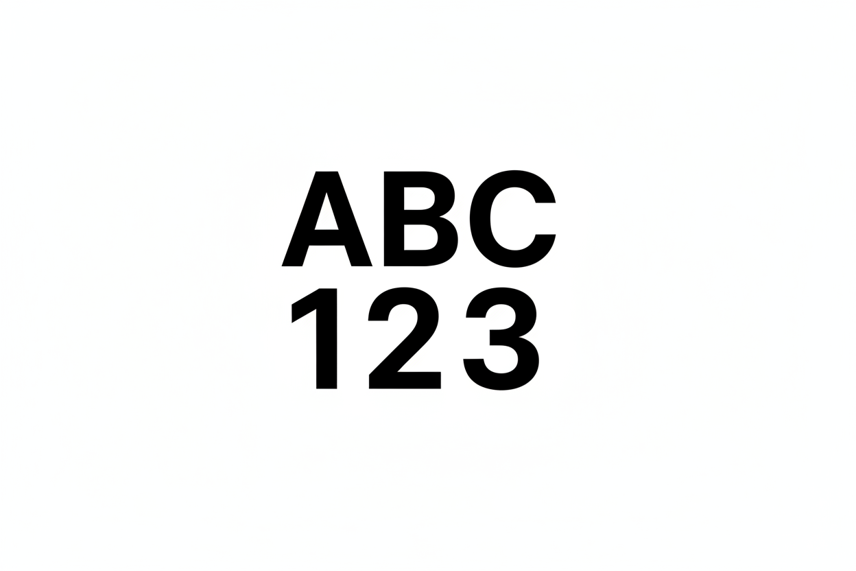 Letters / Numbers for Marking Hockey equipment crate / Helmet - Black