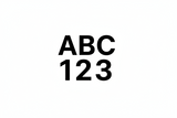 Letters / Numbers for Marking Hockey equipment crate / Helmet - Black